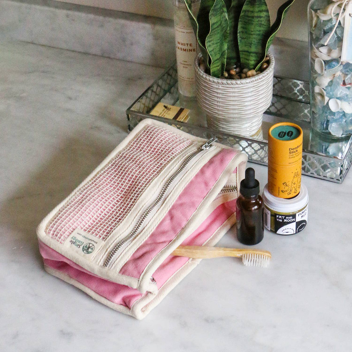 Organic Cotton Padded Toiletry Bag