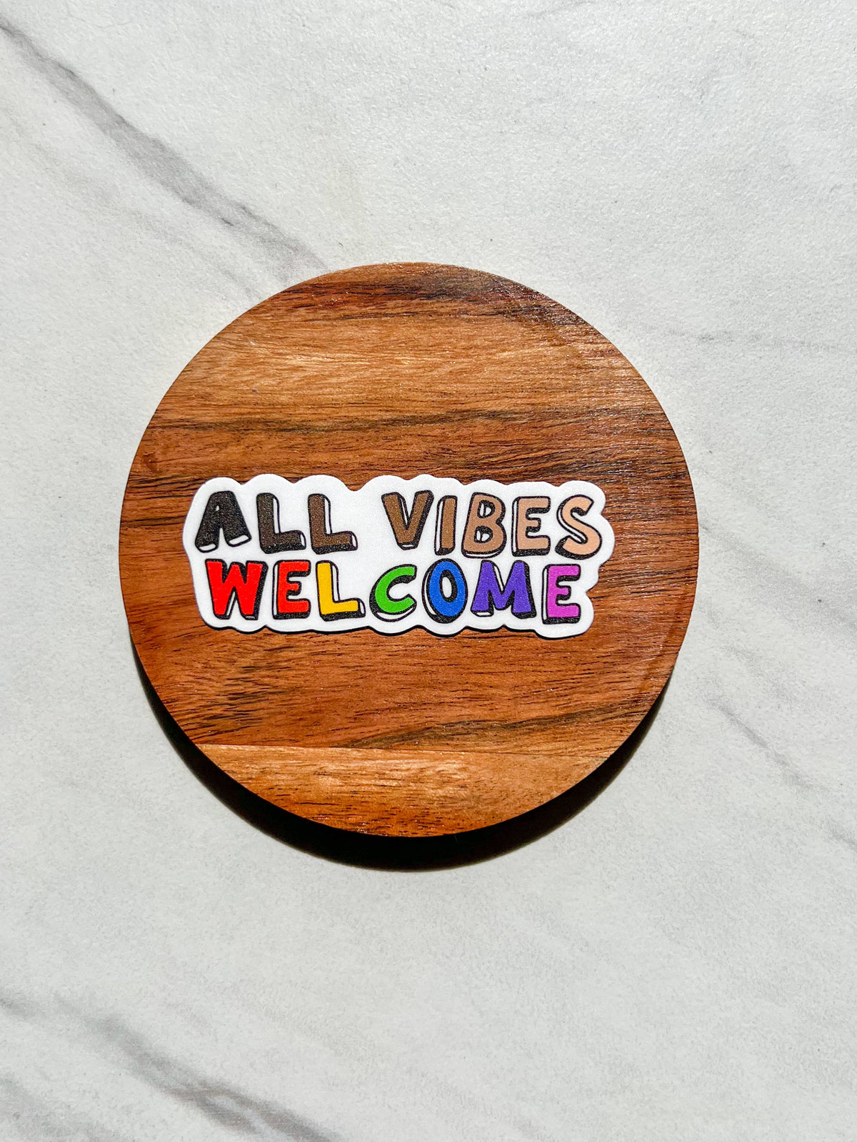 All vibes welcome sticker