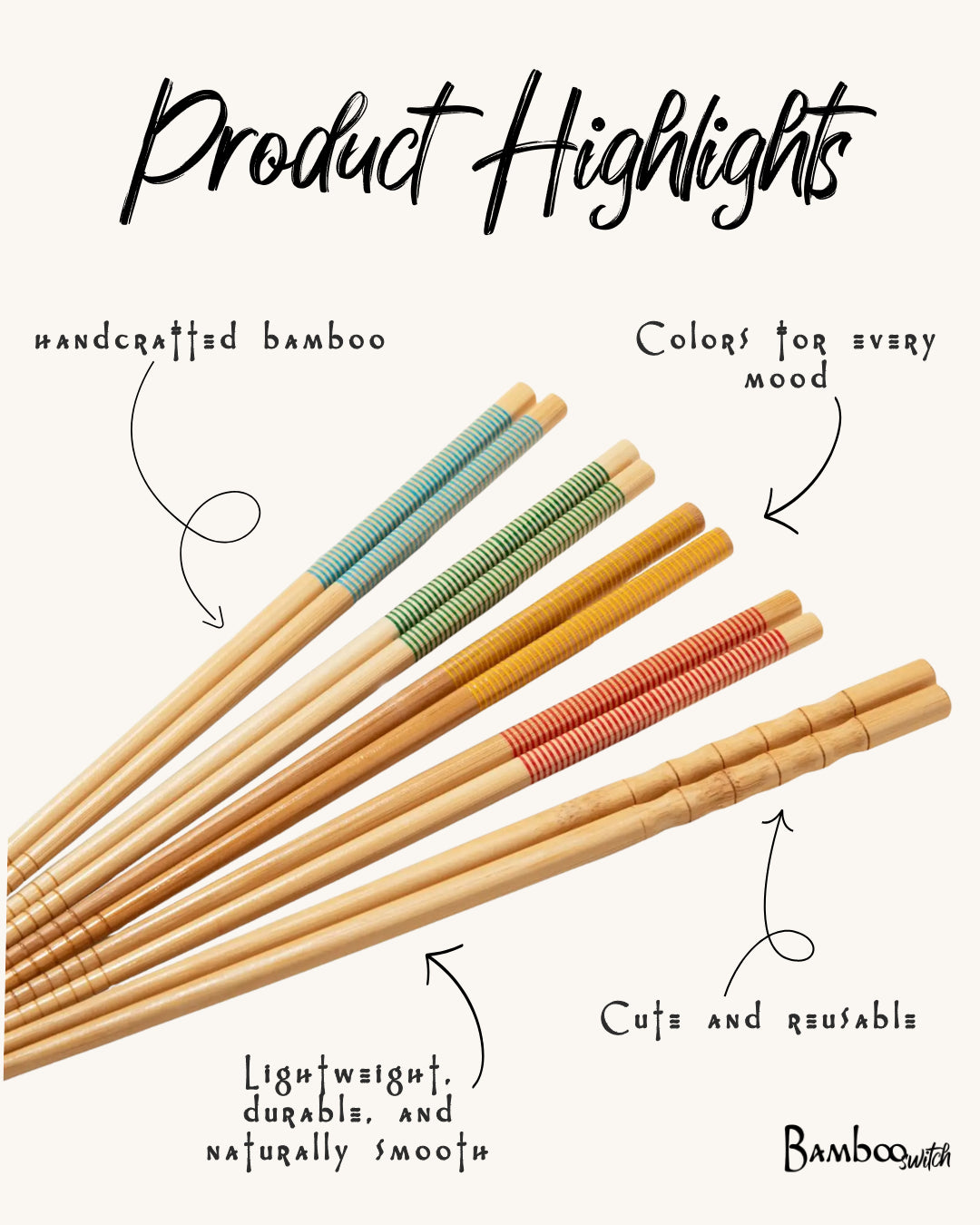 Bamboo Chopsticks - Set of 2