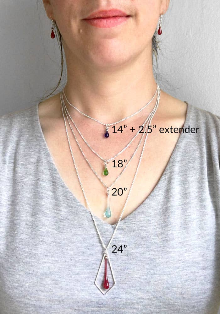 Maressa Glass Teardrop Pendant Necklace