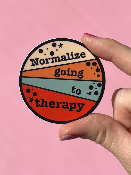 Normalize going to therapy sticker