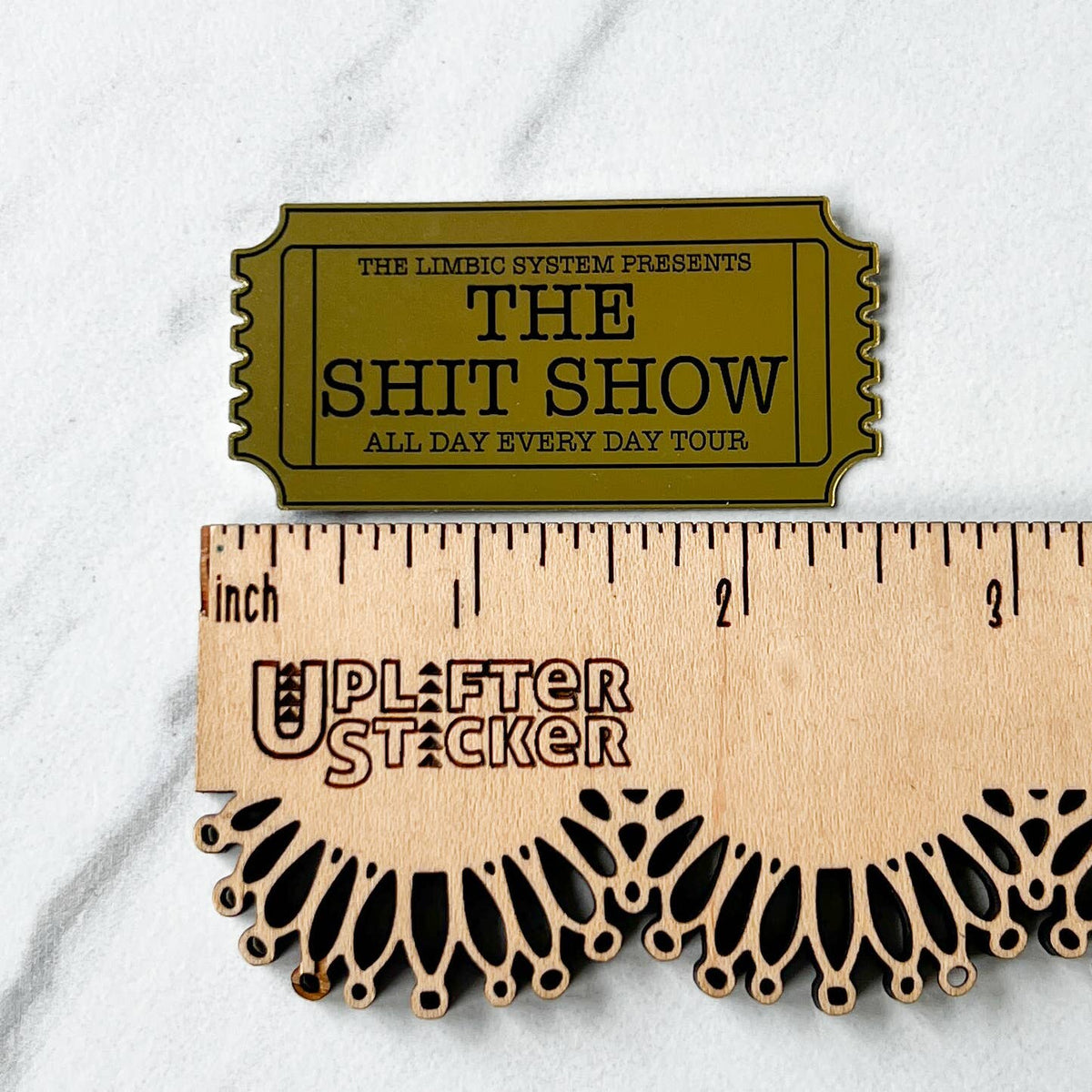 Ticket to the shit show sticker