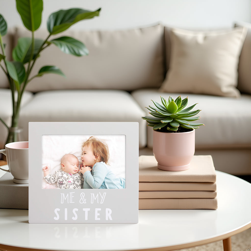Me and My Sister Sentiment Picture Frame, Gray