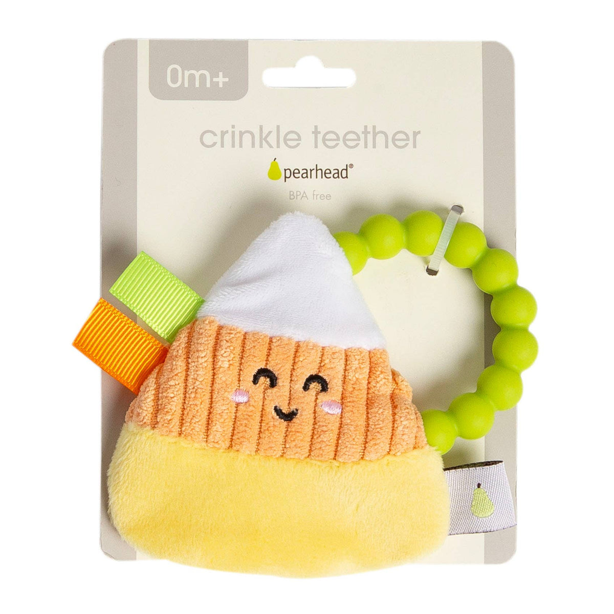 Candy Corn Crinkle Teether, Fall/ Halloween Baby Teether