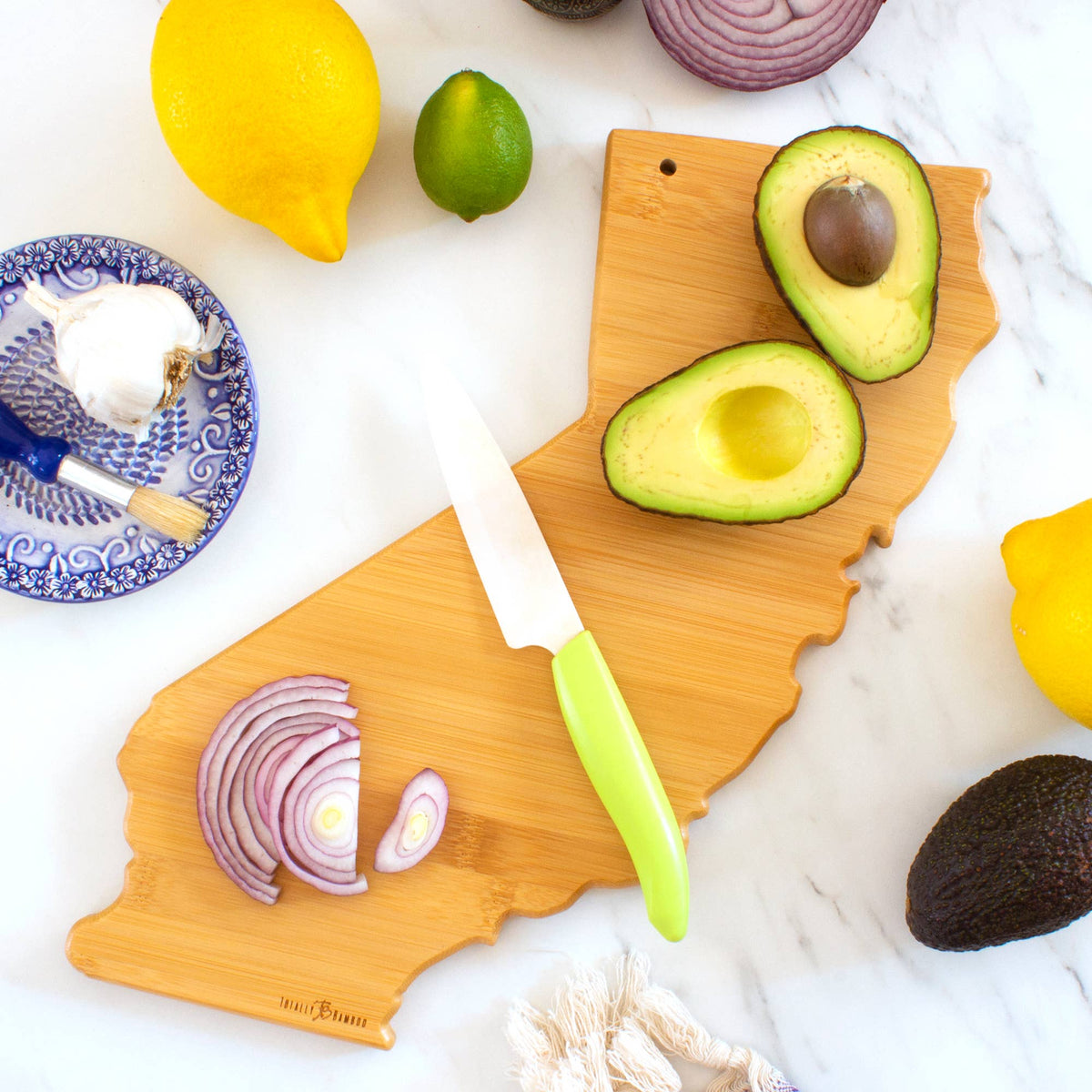 Destination California Cutting Board with Engraved Artwork