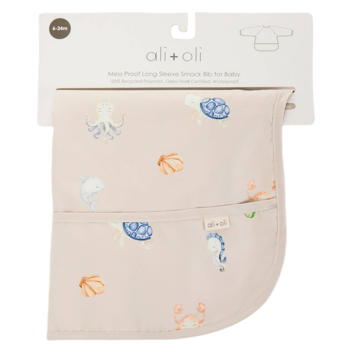 Smock Bib for Baby & Toddler Long Sleeve (Undersea)