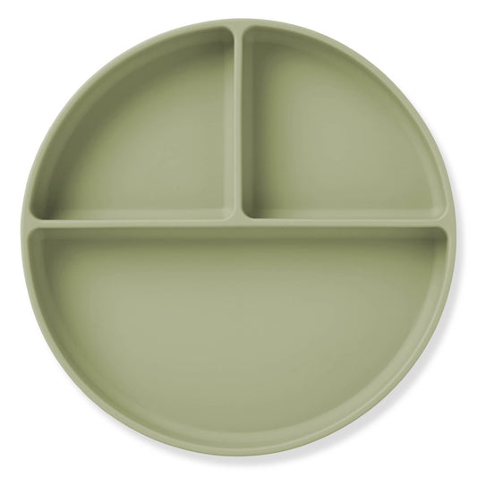 Baby Plate with Suction and Divided Portions (Sage)