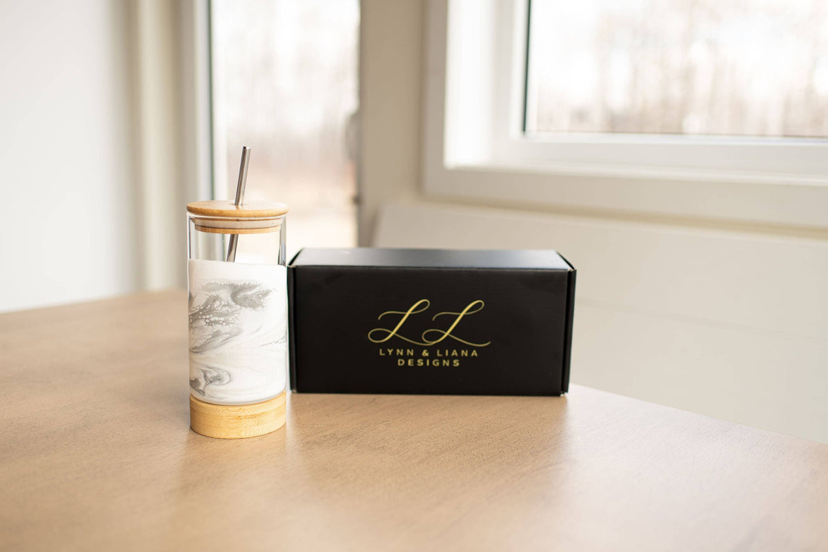 NEW!!! Resin Accented Glass Tumblers