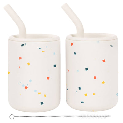 Silicone Toddler Straw Cups – 4 oz, Set of 2