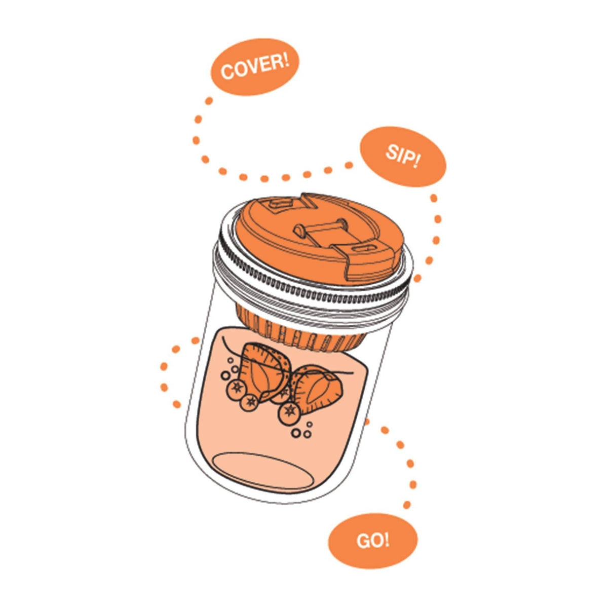 Jarware Fruit Infusion Lid for Wide Mouth Mason Jar