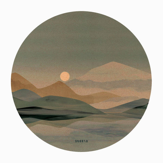 Soft Skies Round Cork Yoga Mat | Multi-use | 53" dia
