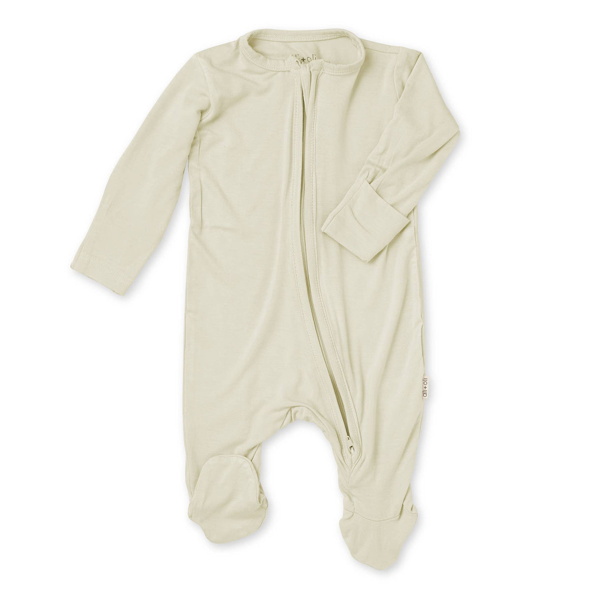 Baby Footie 2-Way Zipper – Bamboo Lounge Wear Sage