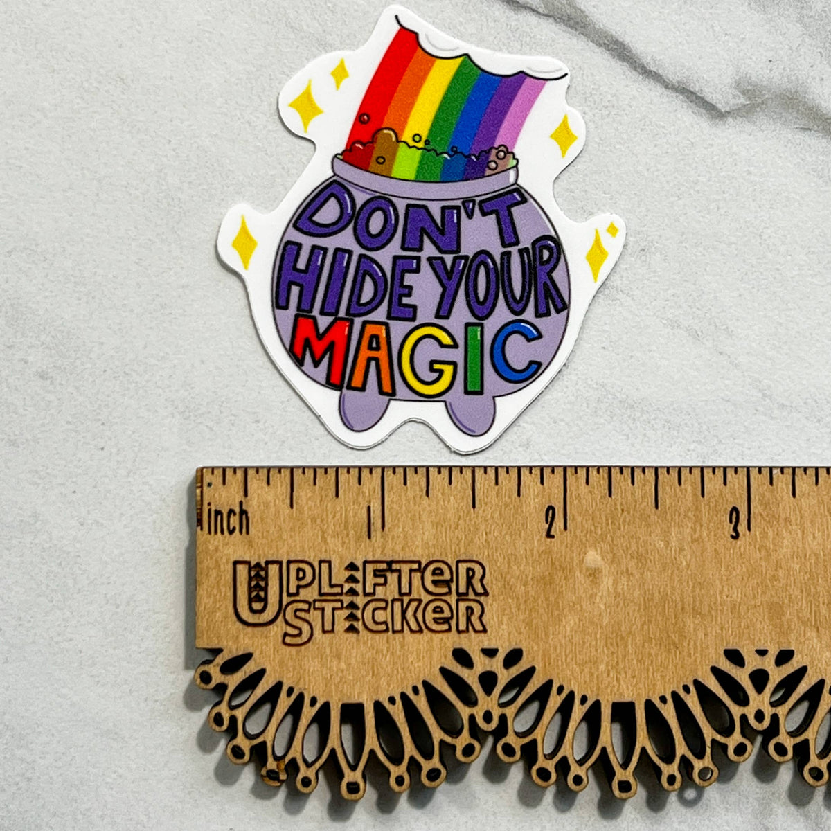 Don't hide your magic sticker