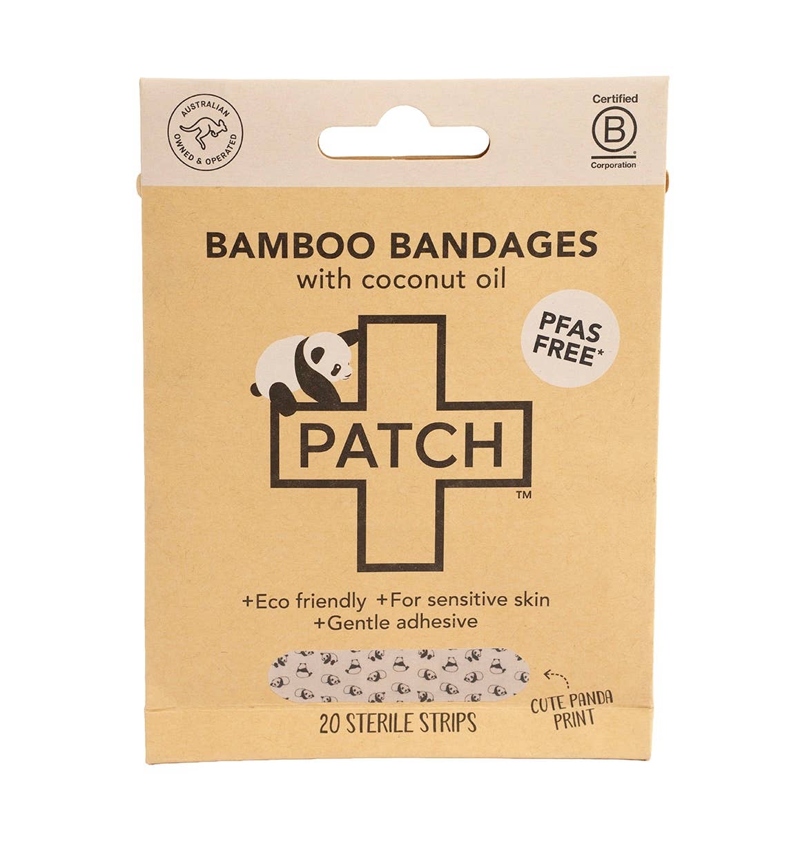 PATCH Panda Coconut Oil Bandages - 20pk