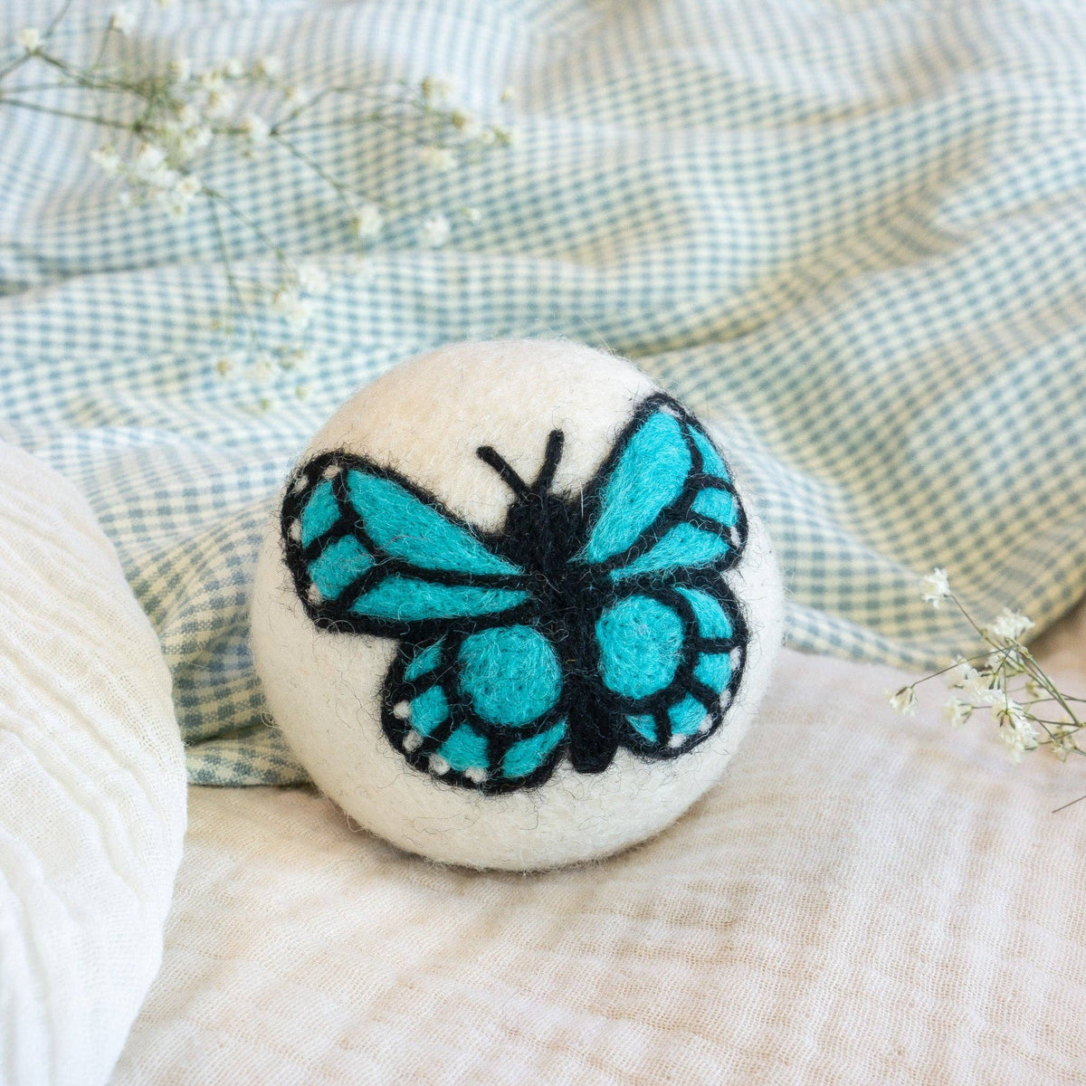 Monarch Butterfly Eco Wool Dryer Ball Set of 3 - Moon