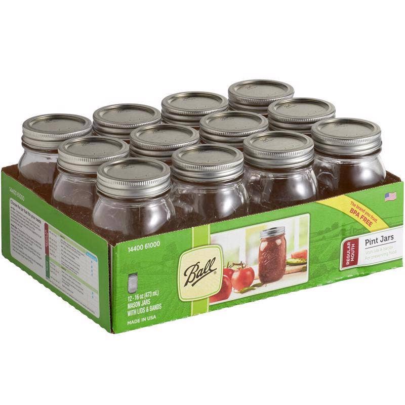 BALL - Ball Regular Mouth Mason Jar 16 oz Each