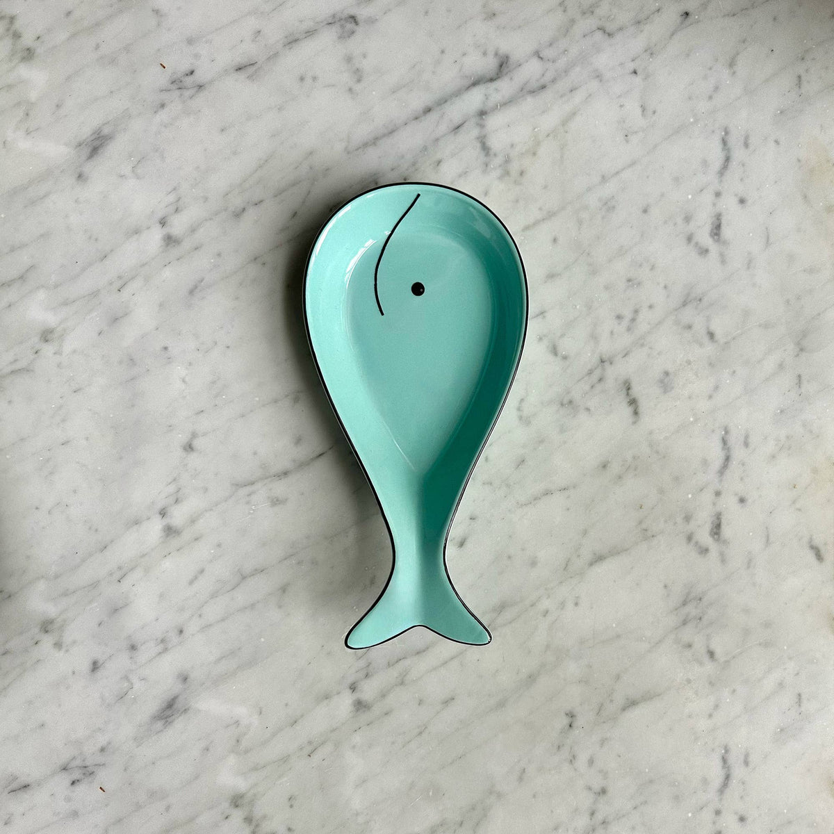 Fox Run Whale Spoon Rest, Ceramic Spoon and Spatula Rest