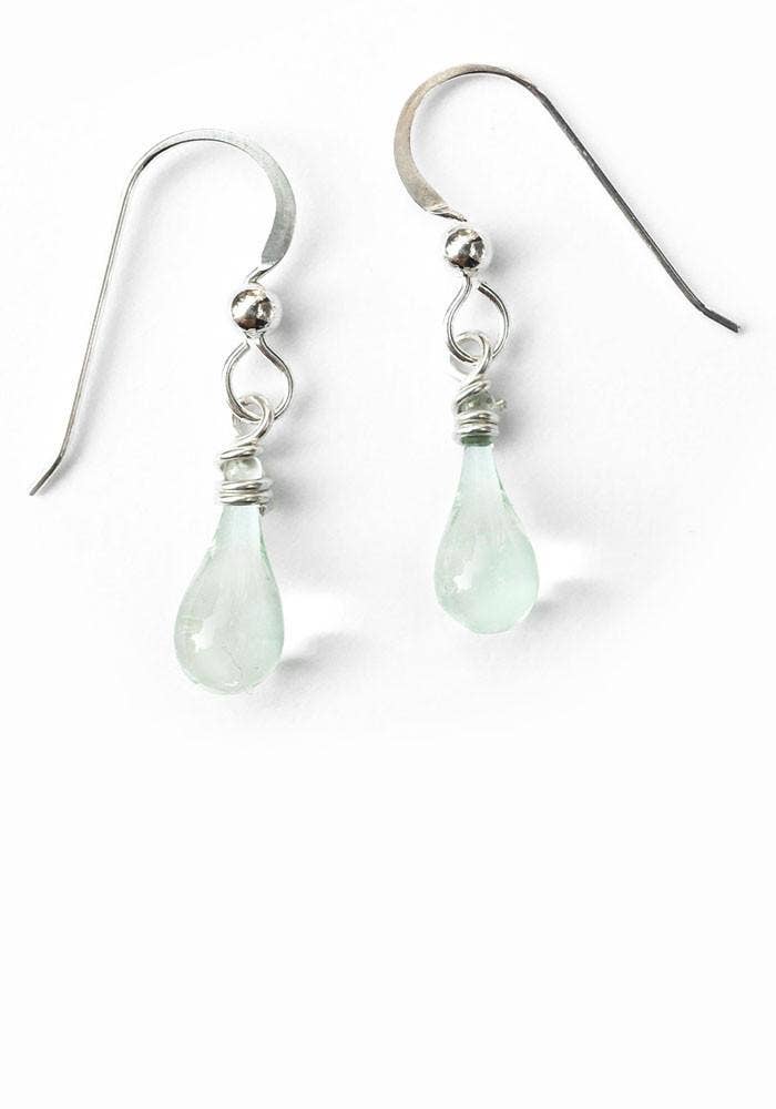 Demi Glass Teardrop Earrings, Tiny and Colorful
