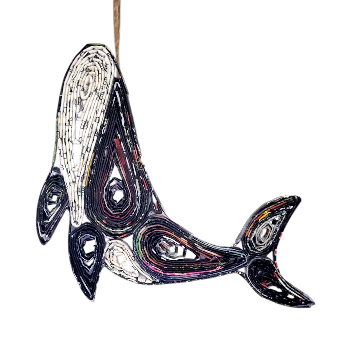 Whale Ornament - Recycled Paper