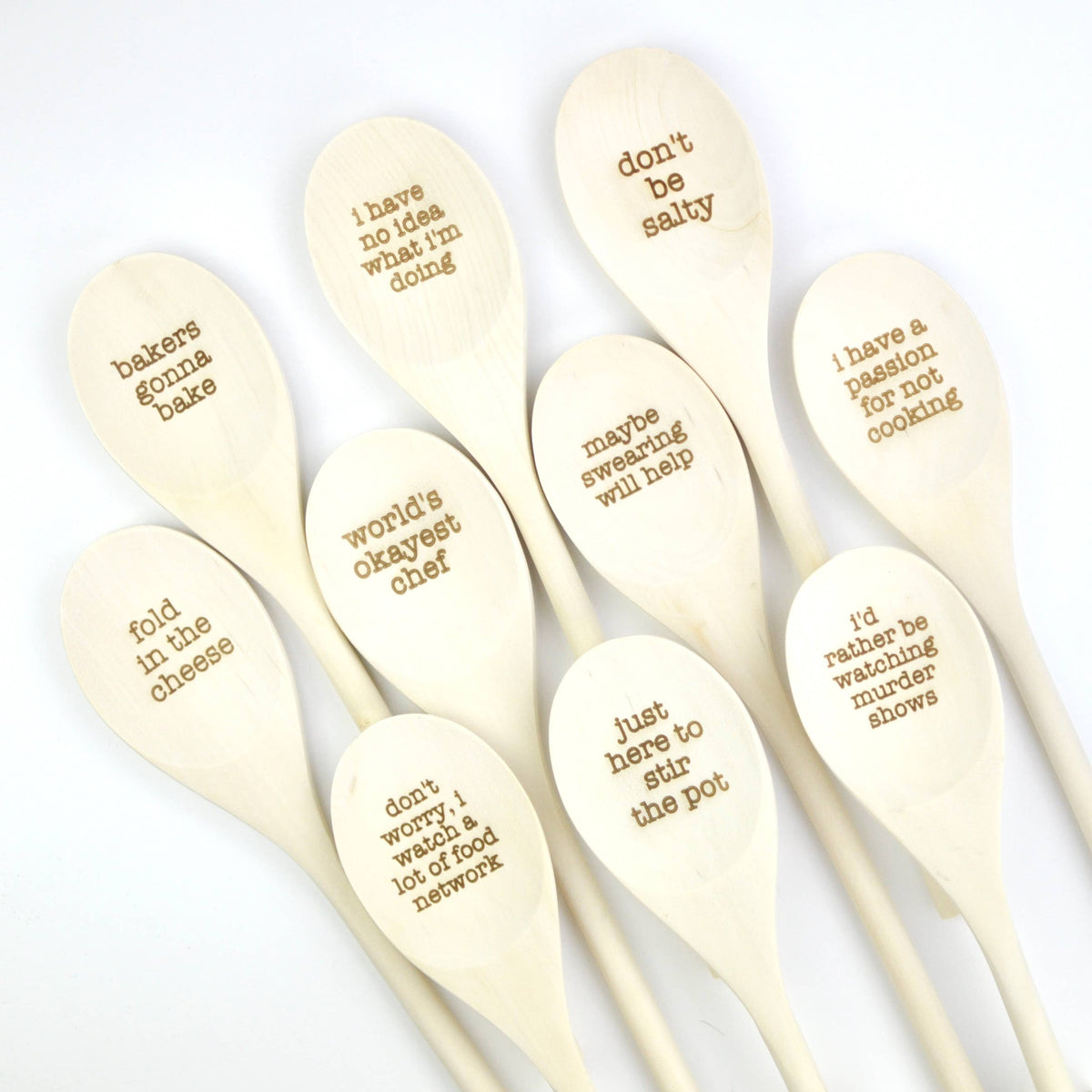 World's Okayest Chef Engraved Spoons