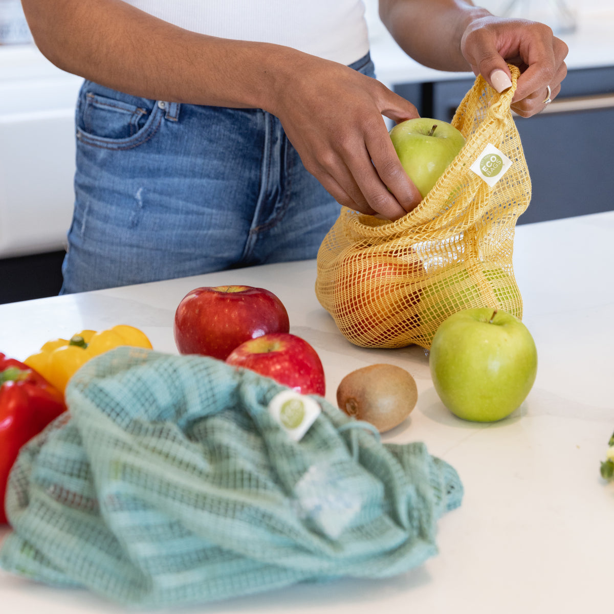 Packaged Cellulose Reusable Produce Bags - 3 Pack