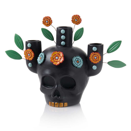 Floracion Skull Candelabra