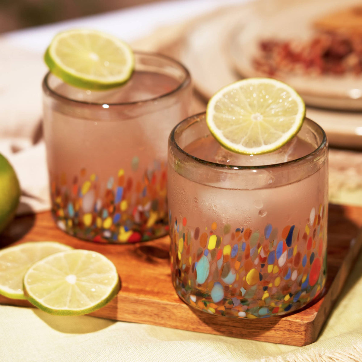 Segunda Vida Artistico Recycled Glass Tumblers Set of 2