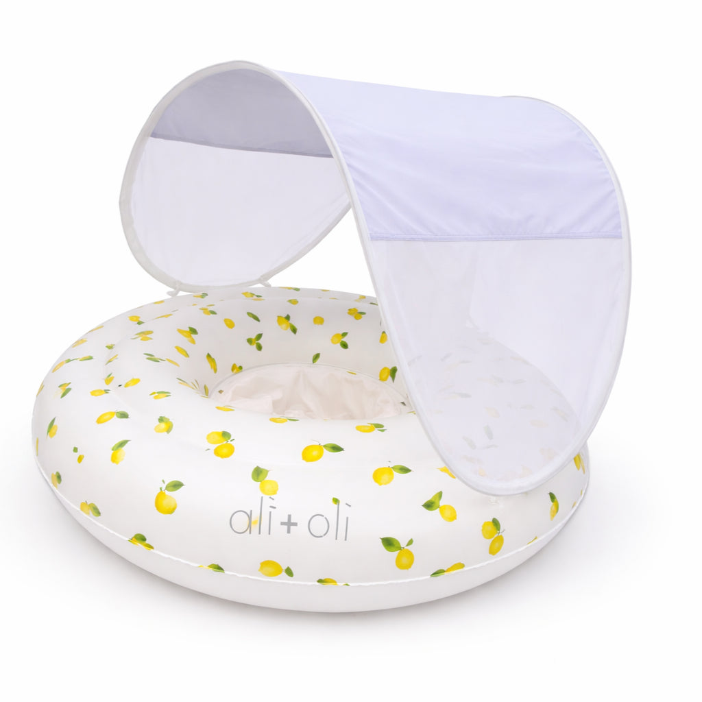 Baby Swim Seat with Sun Canopy (Lemons)