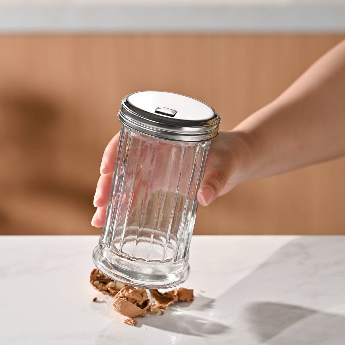 Fox Run Classic Glass Sugar Shaker, 12 Ounce With Lid