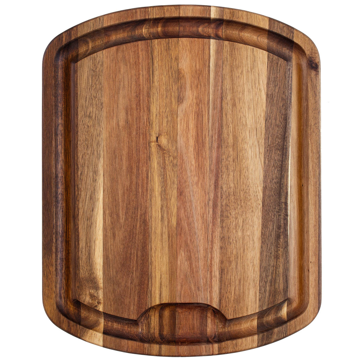 Totally Bamboo Rock & Branch® Acacia Wood Carving Board with Juice Groove: cutting board used in food preparation