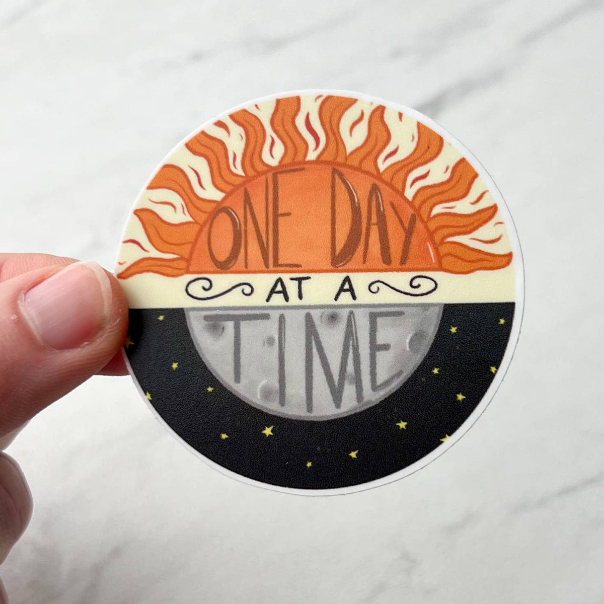 One day at a time sticker