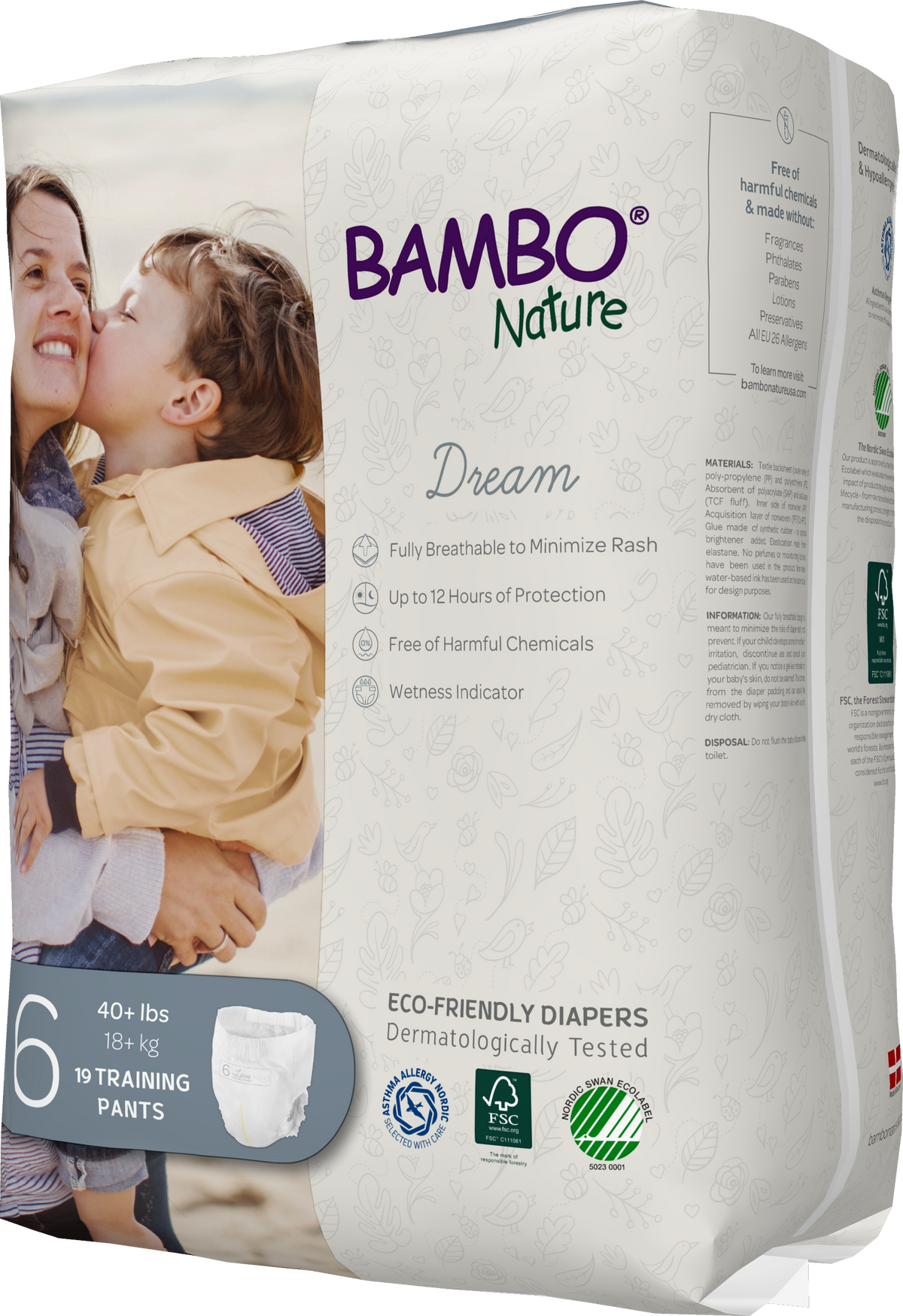 Bambo Nature Training Pants Size 6