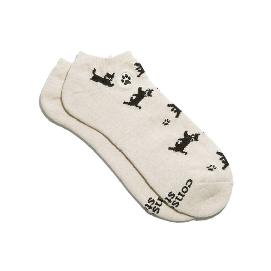 Ankle Socks that Save Cats | Beige - Gifts for Cat Lovers