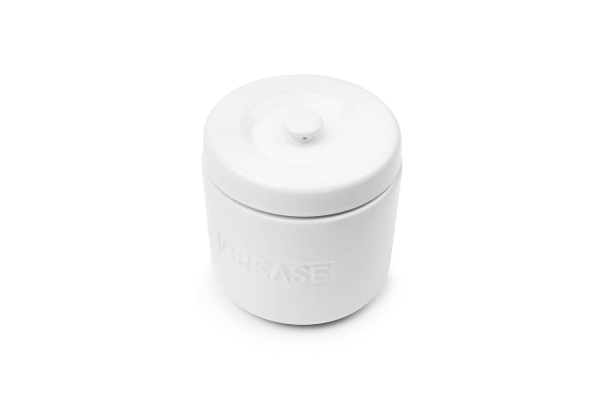 Fox Run Porcelain Grease Container, White, 5" x 5" x 5"