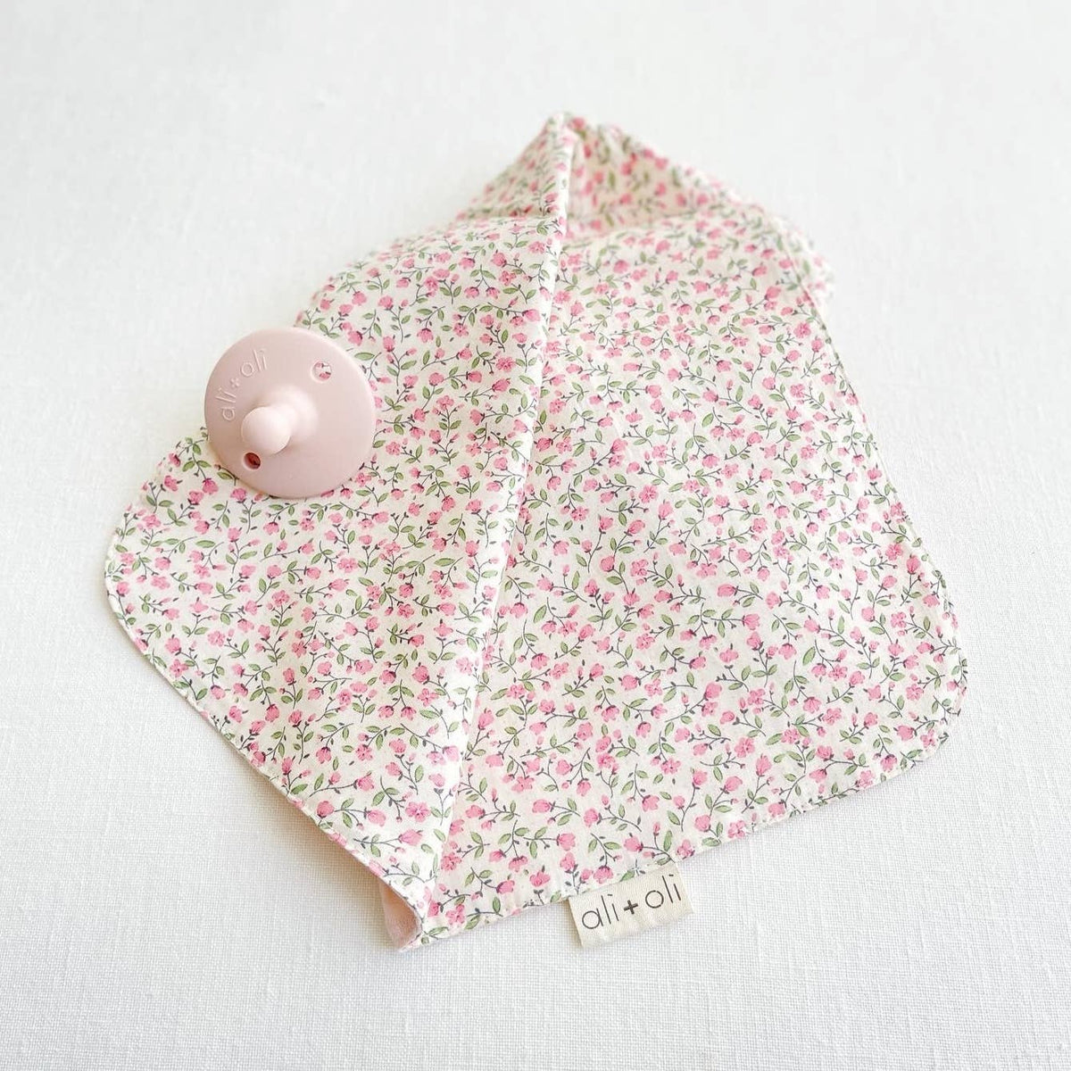 Pacifier Blanket Holder (Pink/Flowers)