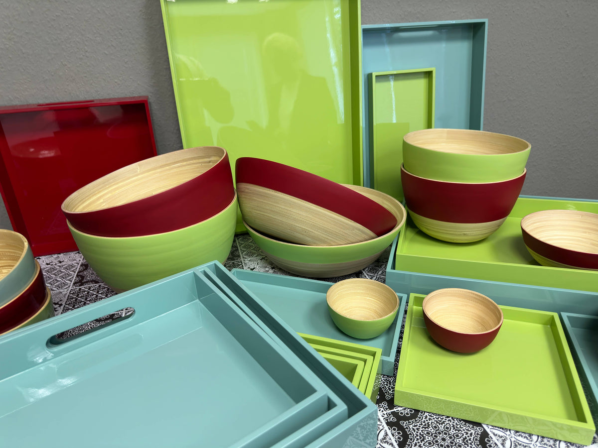 Matte Bamboo Serving Bowl