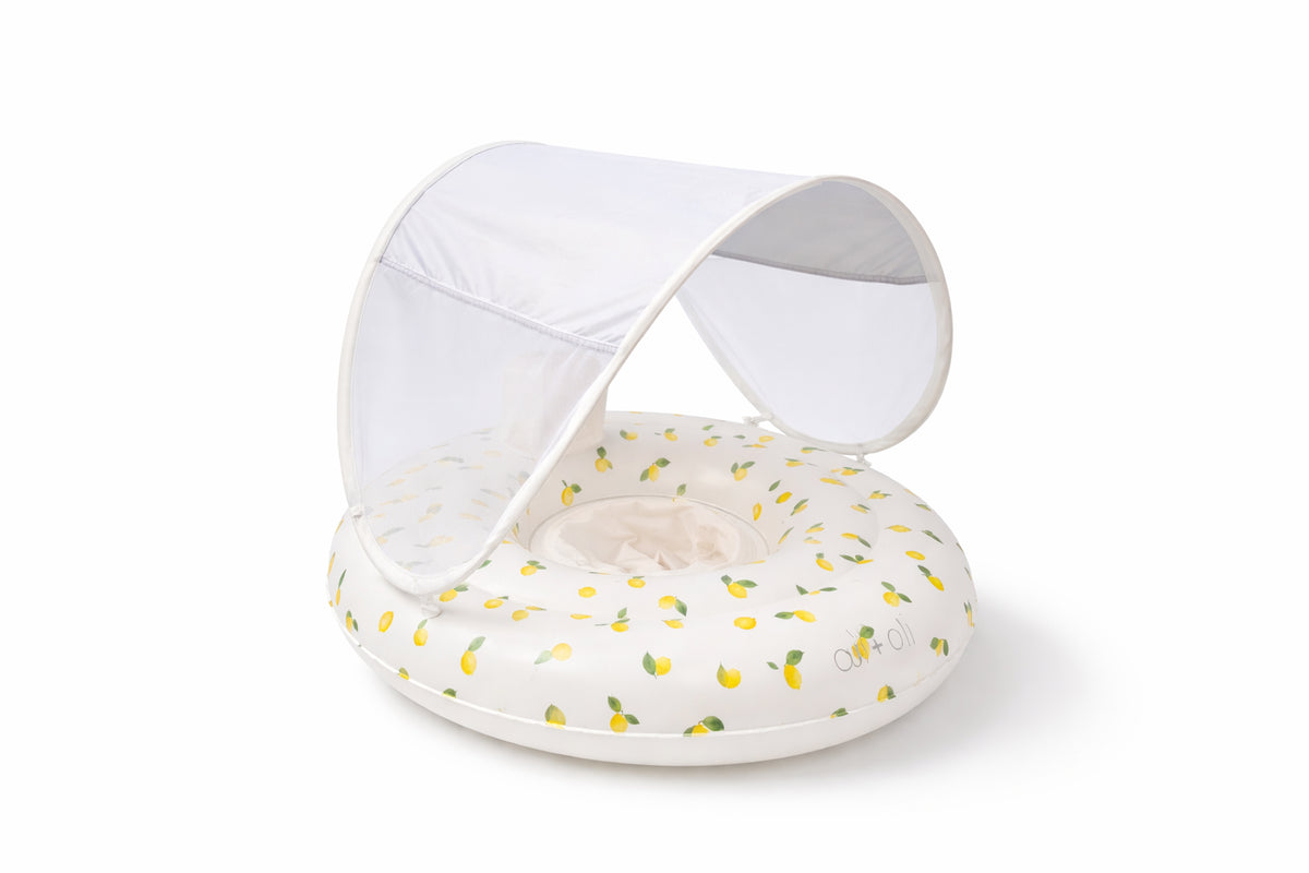 Baby Swim Seat with Sun Canopy (Lemons)