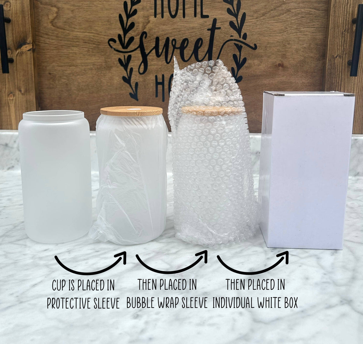 Saved by Jesus Fueled by Coffee- 16oz Libby Glass Tumbler