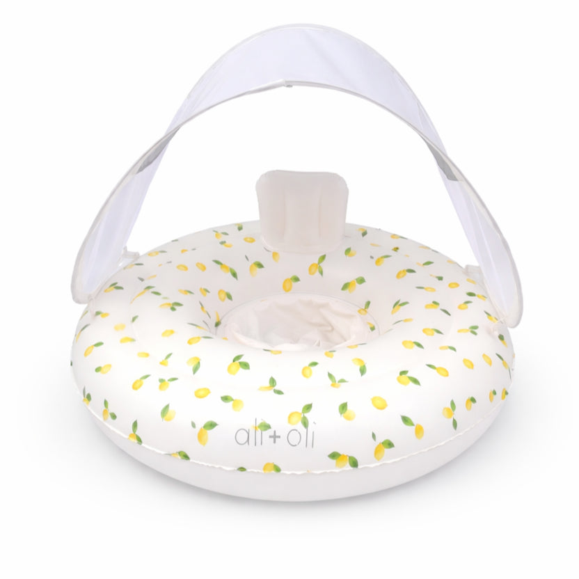 Baby Swim Seat with Sun Canopy (Lemons)