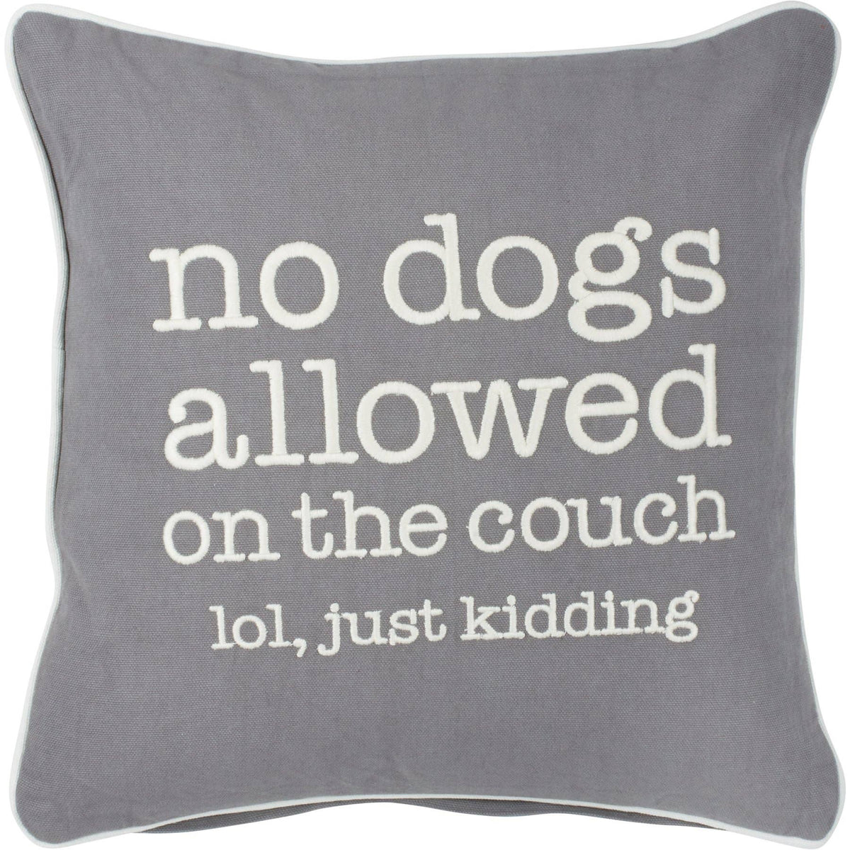 No Dogs Allowed On The Couch Pillow