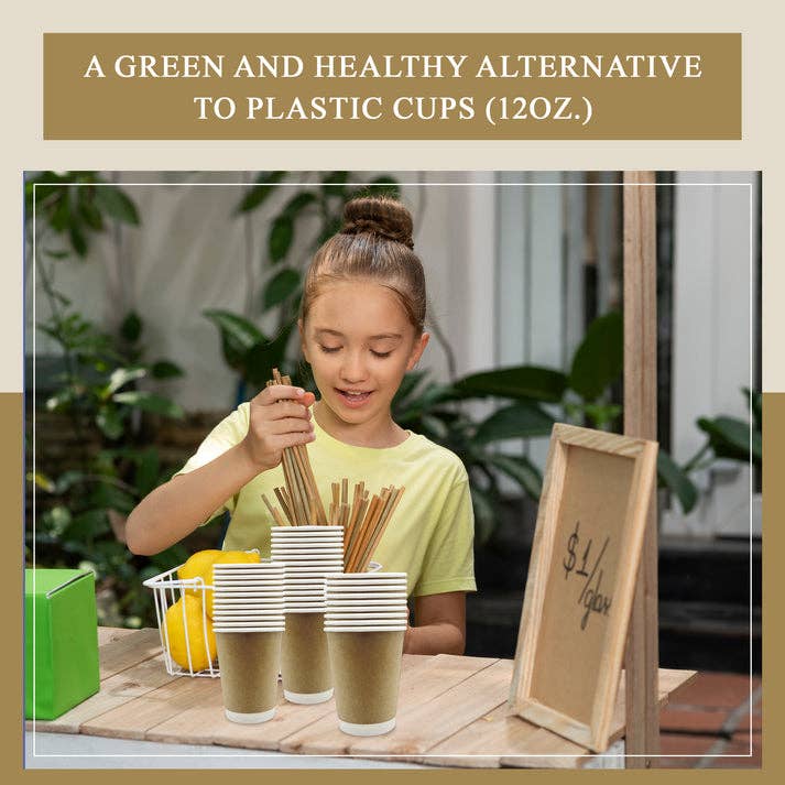 Three Leaf 12 Oz. Paper Hot Cups, 25 Ct.