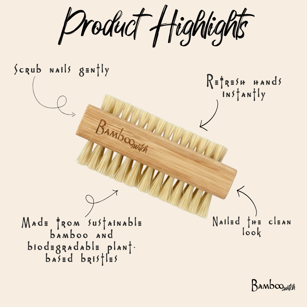 Bamboo Vegan Nail Brush | Self Care | Earth Day Bestseller