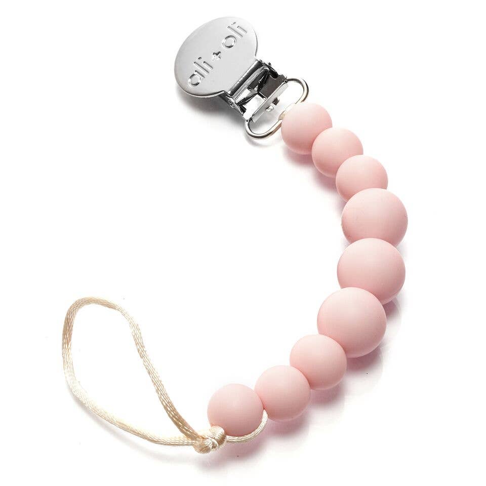 Silicone Pacifier Clip (Pink)