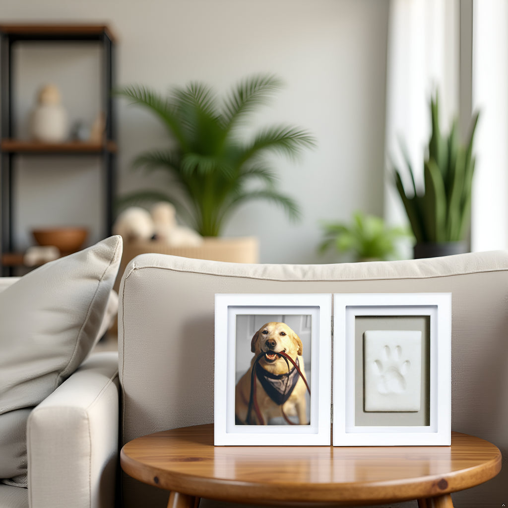 Pawprints Keepsake Photo Frame & Clay Impression Kit