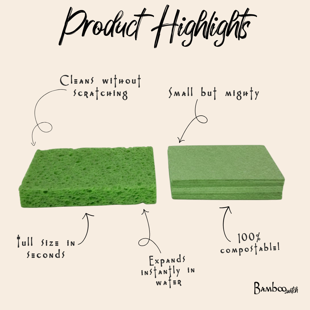 Compostable Cellulose Kitchen Sponge