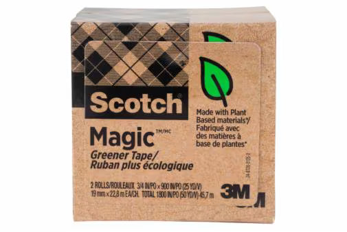 Cinta Scotch Magic Greener, 0.75 pulg. x 900 pulg., 1 rollo